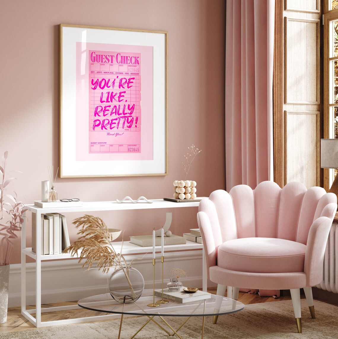 You’re Like Really Pretty Retro Art Print - Image 3