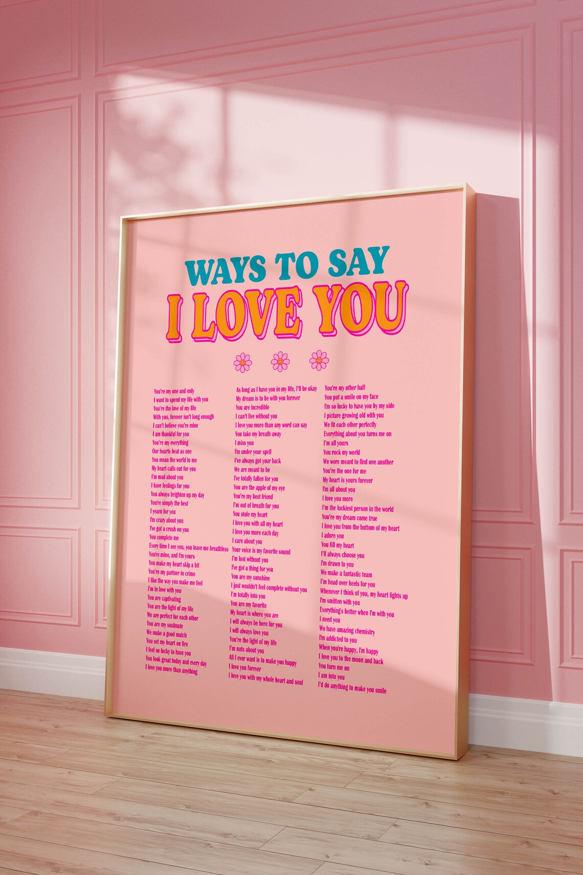 Ways To Say I Love You, Preppy Maximalist Art Print
