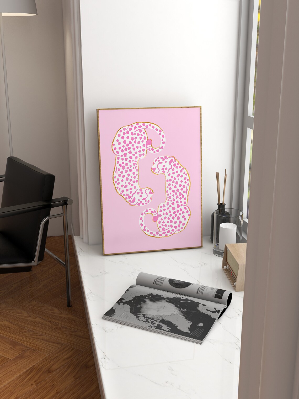 Cheetah Print Animal Decor, Preppy Wall Art - Image 2
