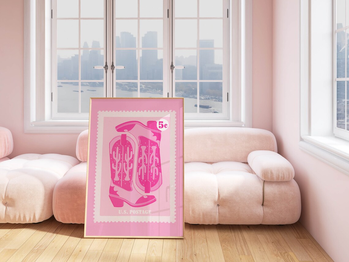 Cowgirl Poster, Pink Western Aesthetic Art Print - Image 2