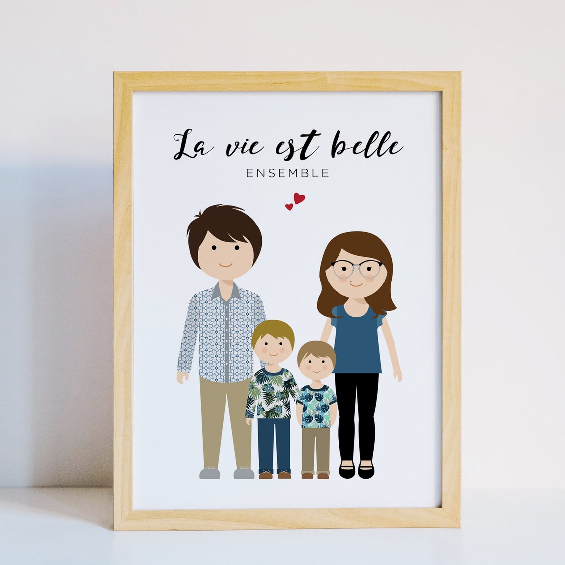 Personalized Big Family Reunion 2021 Illustrated Portrait Poster - Image 5