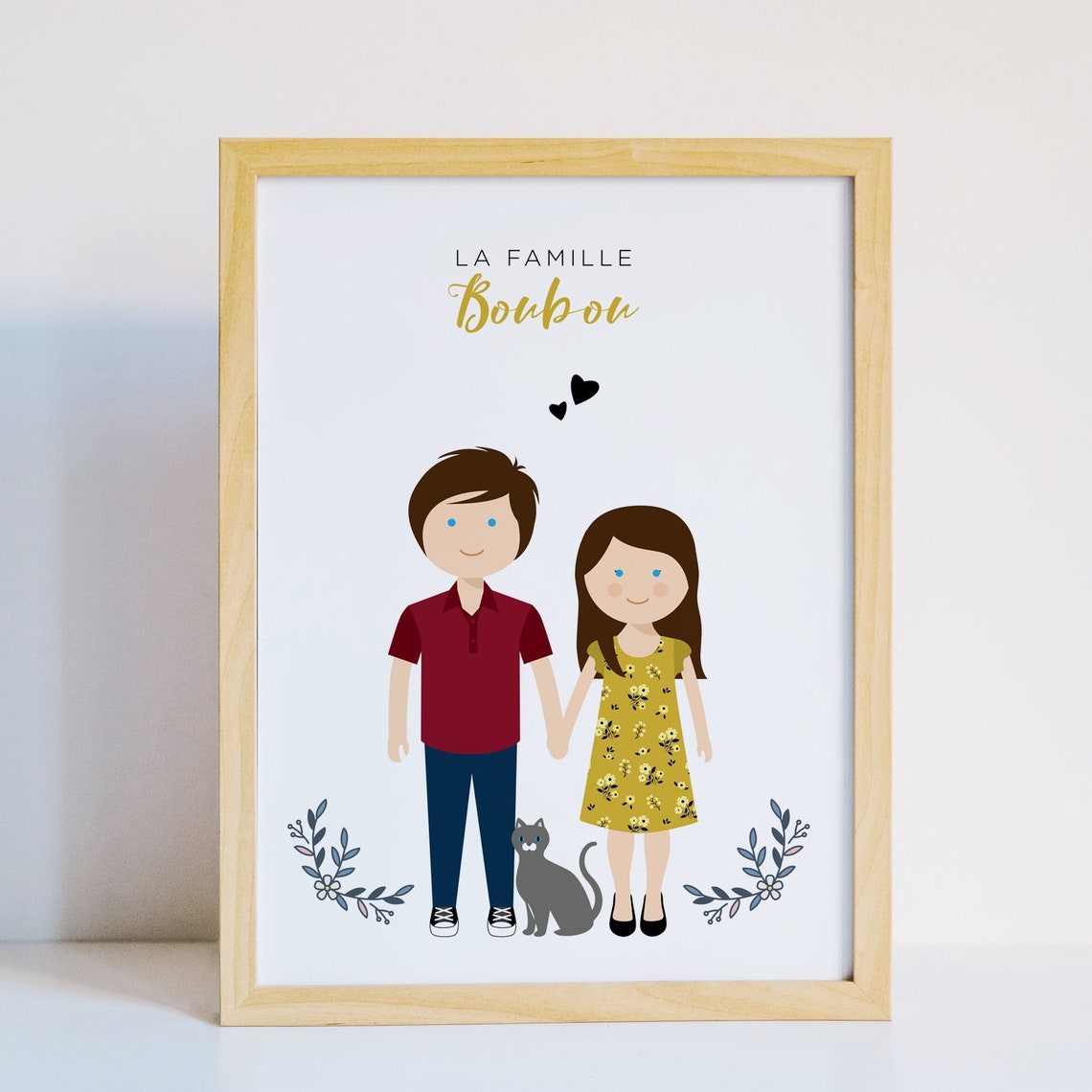 Personalized All You Need Is Love and a Dog Couple Portrait Poster - Image 2