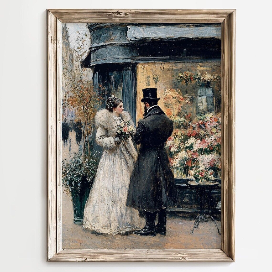 Paris Street Scene, Victorian Couple Travel Poster - Image 4