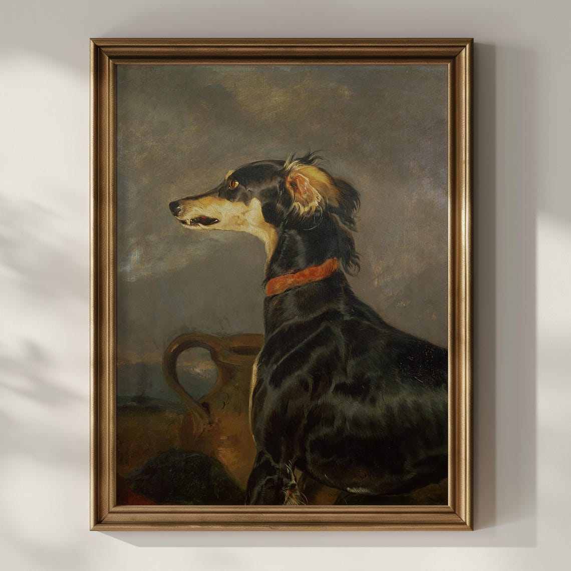 Saluki Dog Art Print Vintage Dog Portrait Antique Hunting Dog Painting Classic Animal Wall Art Equestrian Home Decor Dog Lover Gift - Image 3