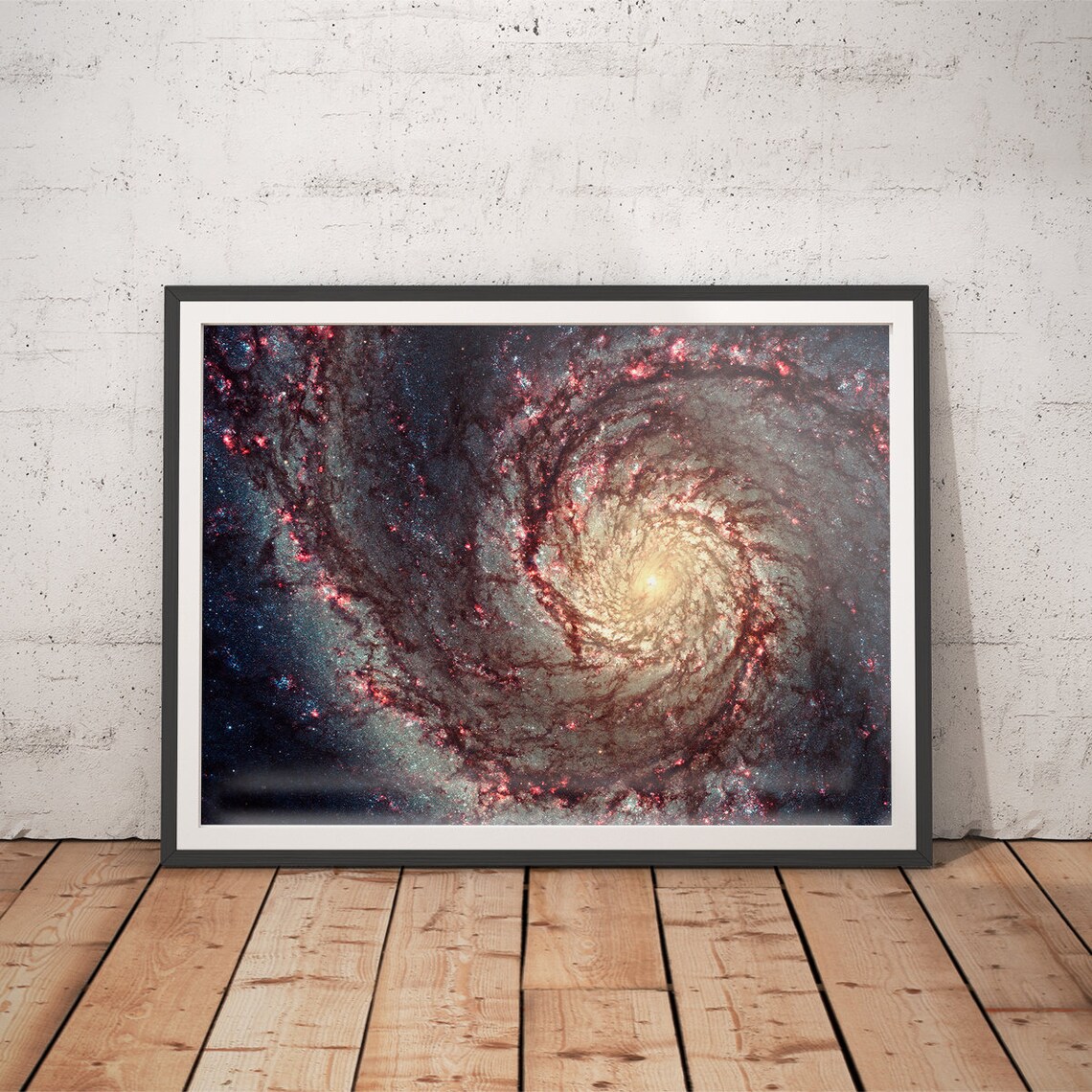 Whirlpool Galaxy Art Print, Outer Space Decor