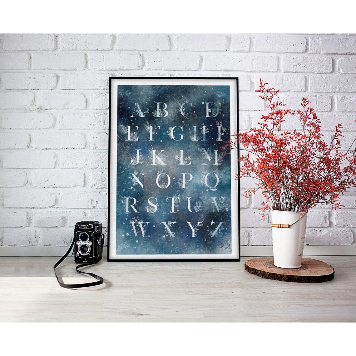 Celestial Watercolor Alphabet A-Z Constellation Nursery Wall Art - Image 2