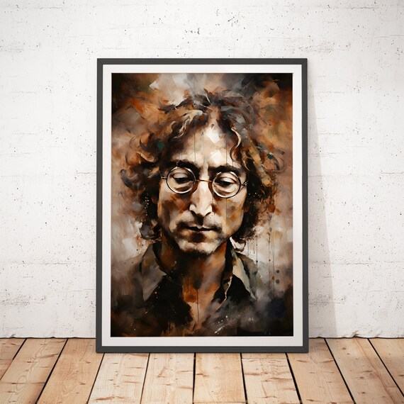 John Lennon Abstract Portrait Beatles Rock Legend Art Poster