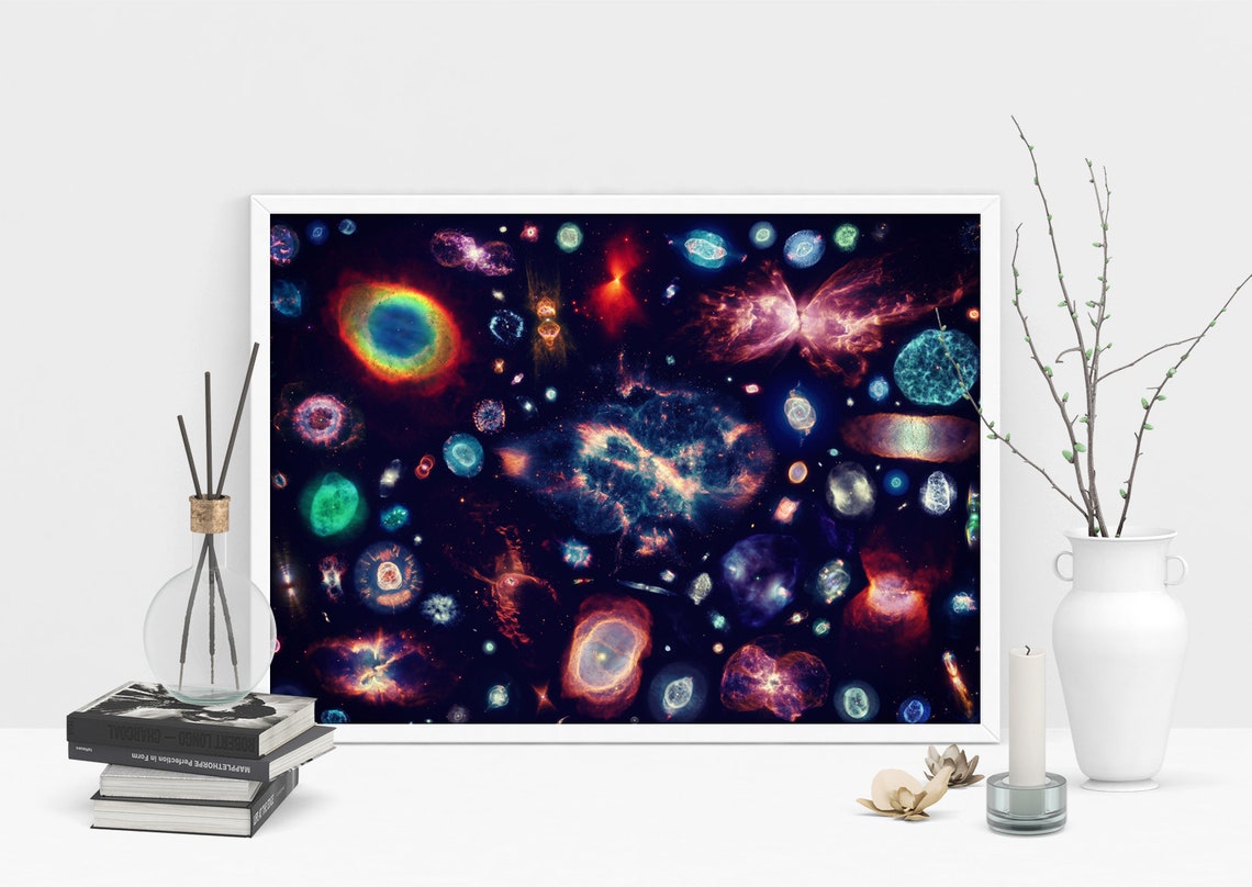 Hubble Nebula Collage Colorful Deep Space Astronomy Photo Poster - Image 3