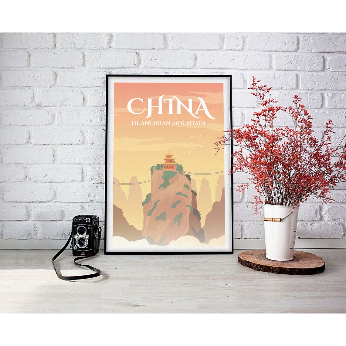 China Vintage Travel Poster, Minimalist Art Print - Image 2