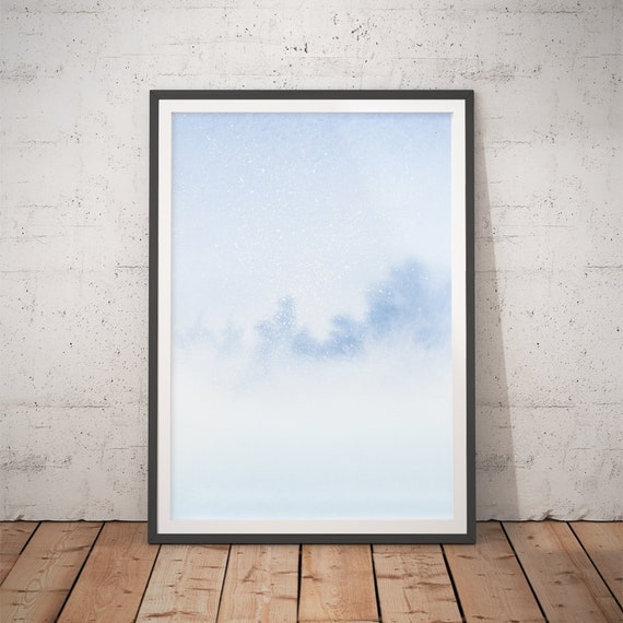 Landscape Print No2 Forest Watercolor Contemporary Minimalist Wall Art Decor Ideas For Bedroom Kitchen Or Living Room
