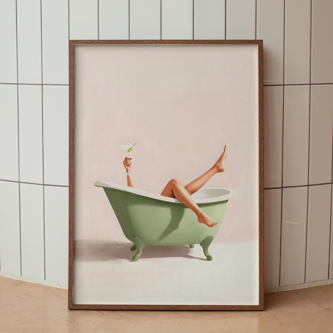Cute Bathroom Funny Minimalist Girly Poster