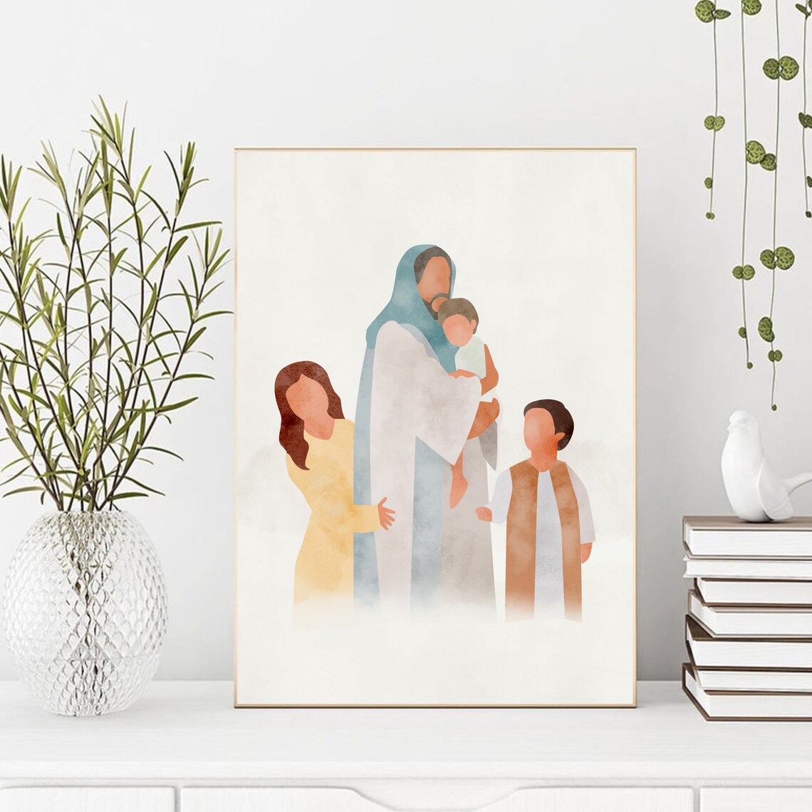 Children of God, Peace in Christ Jesus Watercolor Print