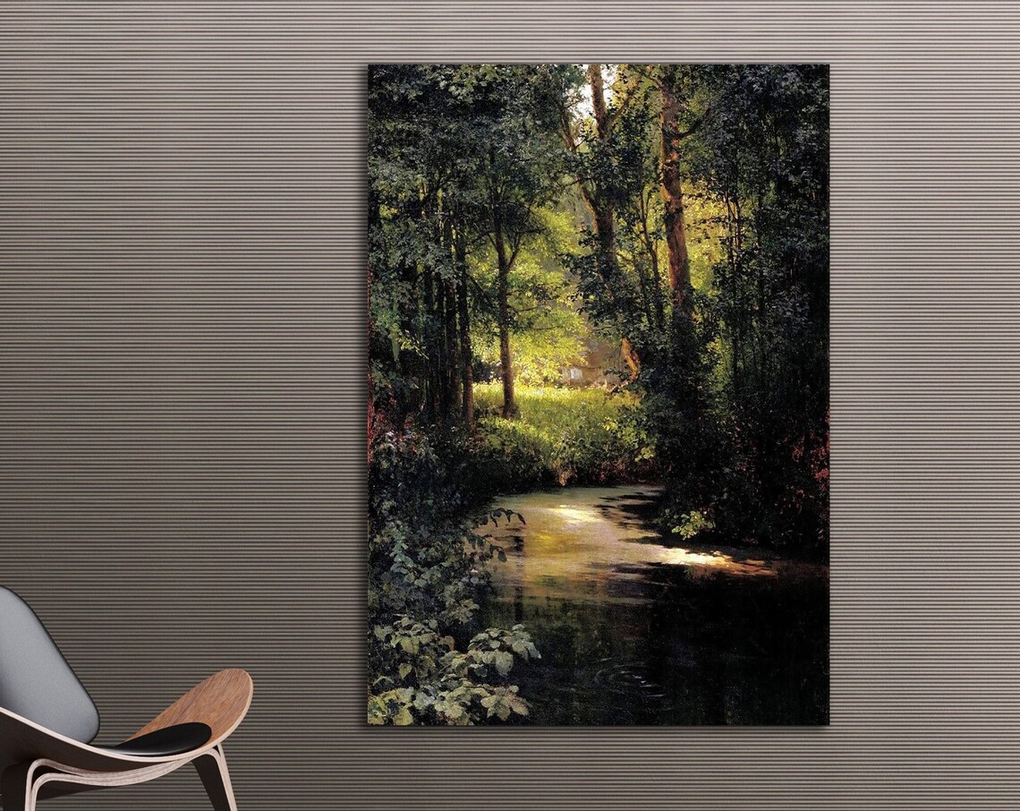 Gregory Myasoedov Forest Stream Art Print