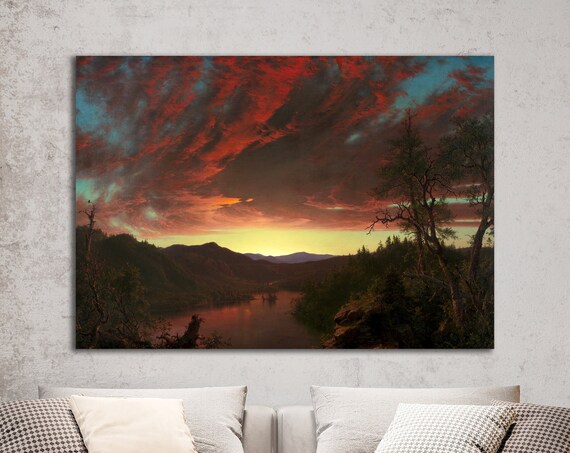 Frederic Edwin Church Twilight Wilderness Sunset Landscape Poster