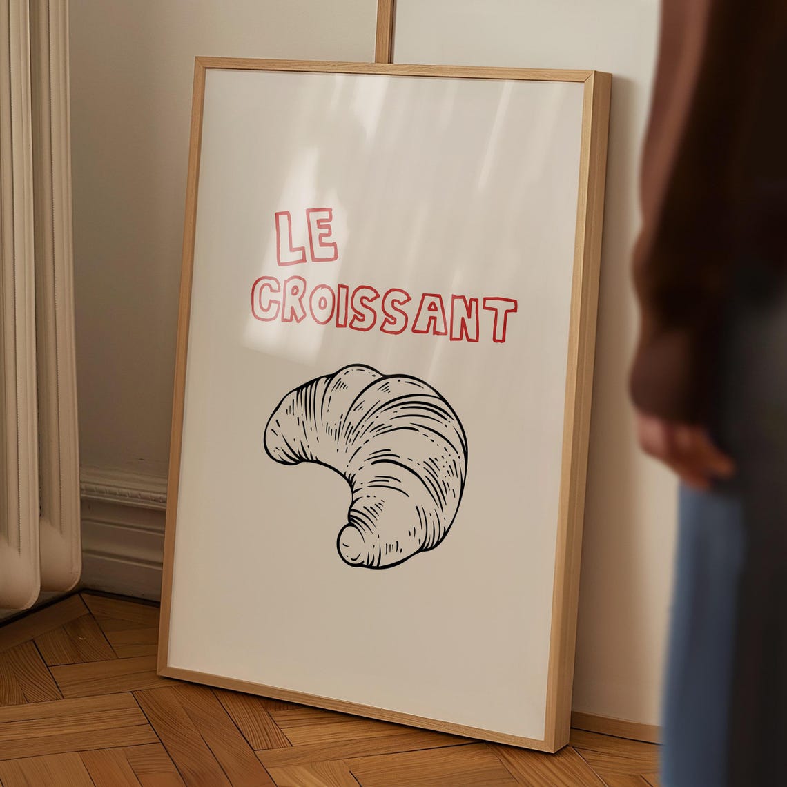 Le Croissant Vintage Engraved French Bakery Illustration Poster - Image 3