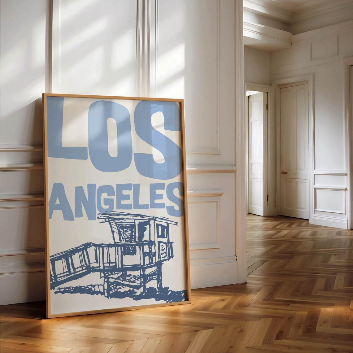 Los Angeles Vintage Poster, Minimalist Travel Art - Image 3