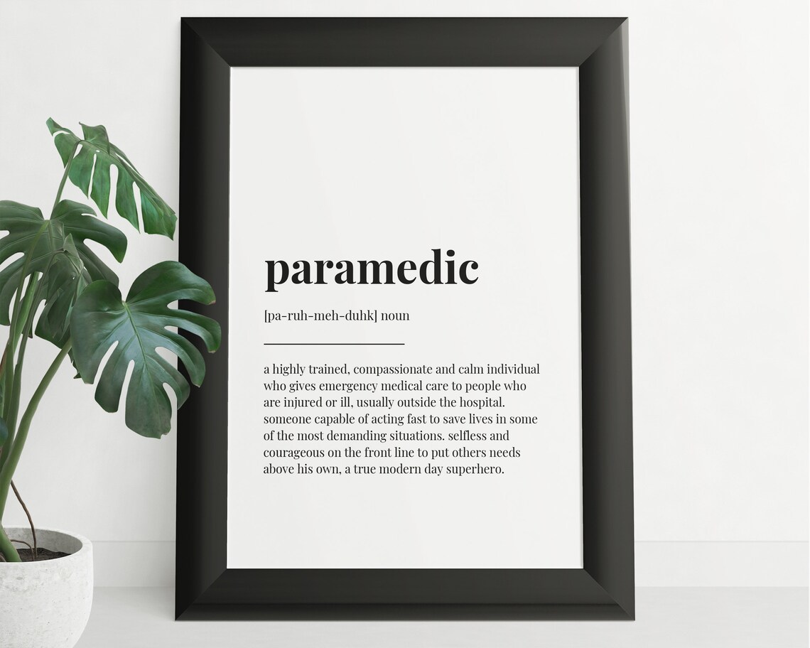 Paramedic Definition Print, Humor Typography - Image 2