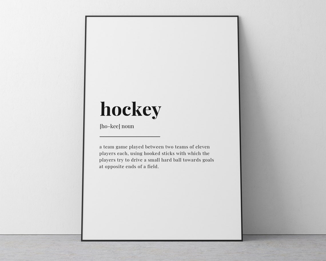 Hockey Definition Meaning Quote Print, Funny Typography - Image 3