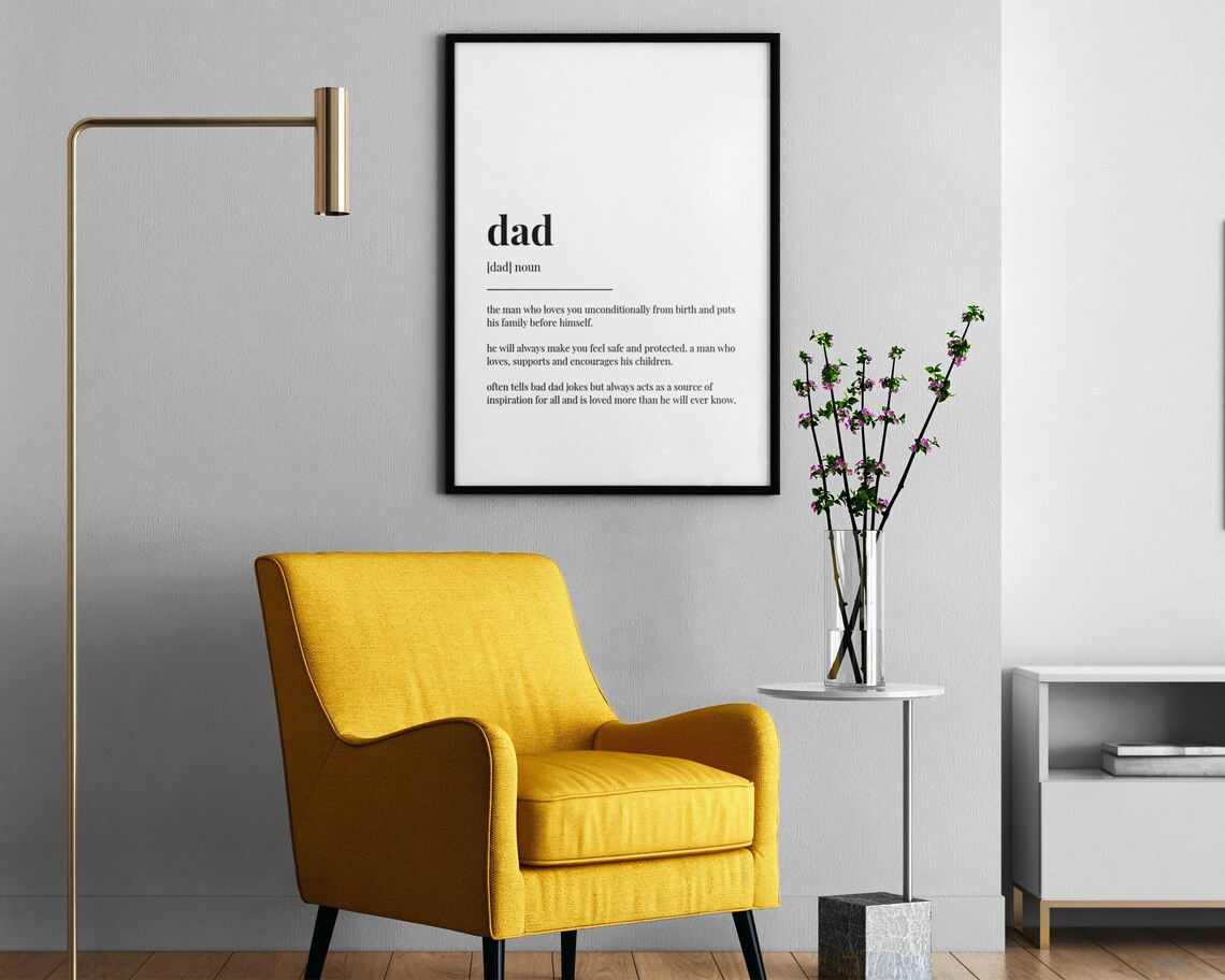 Dad Quote Definition Art Print, Funny Typography - Image 3
