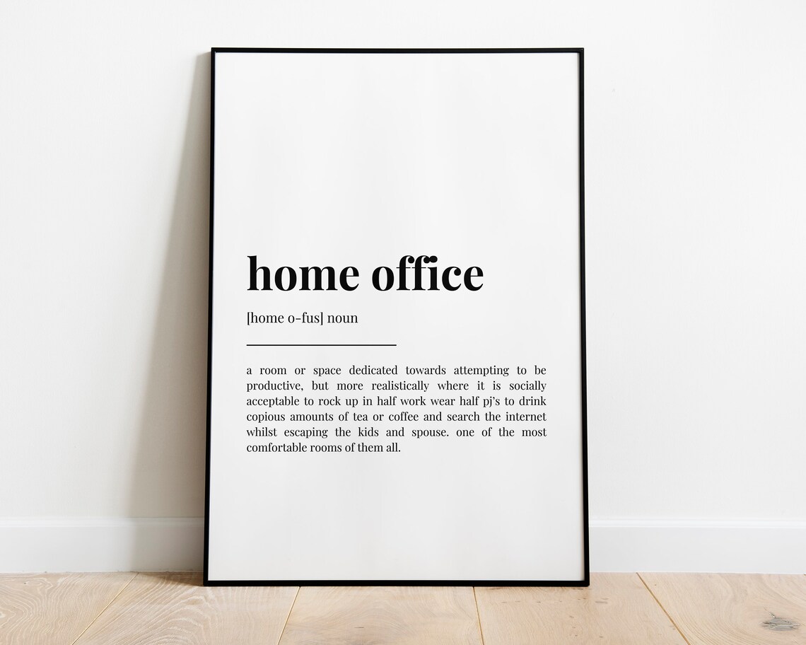 Home Office Definition Quote, Typography Poster - Image 2