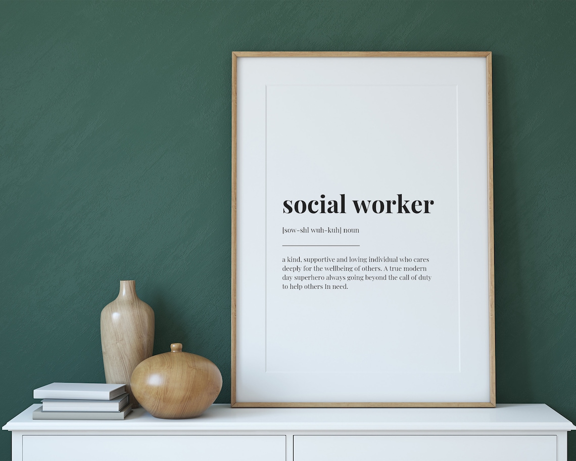 Social Worker Definition Quote Art Print - Image 3