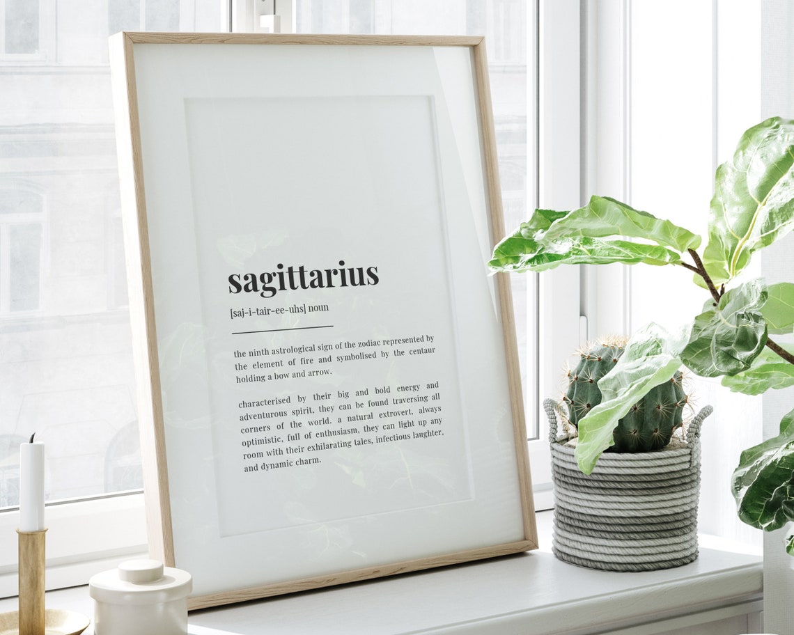 Sagittarius Definition Meaning Wall Art Definition Print Home Decor Instant - Image 2