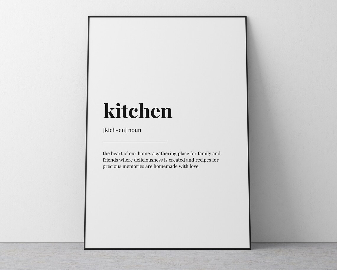 Kitchen Definition Quote, Typography Wall Art - Image 2
