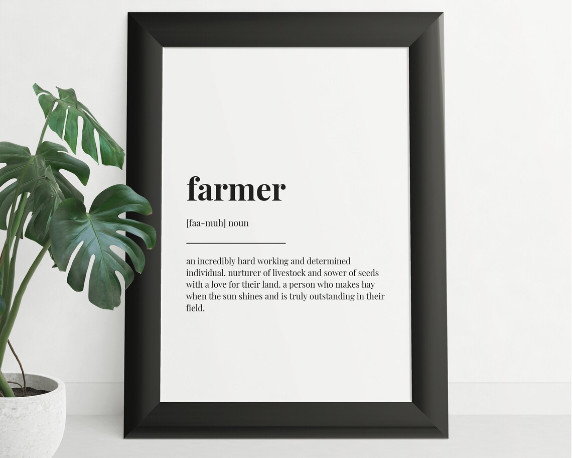 Farmer Definition, Typography Humor Poster - Image 2