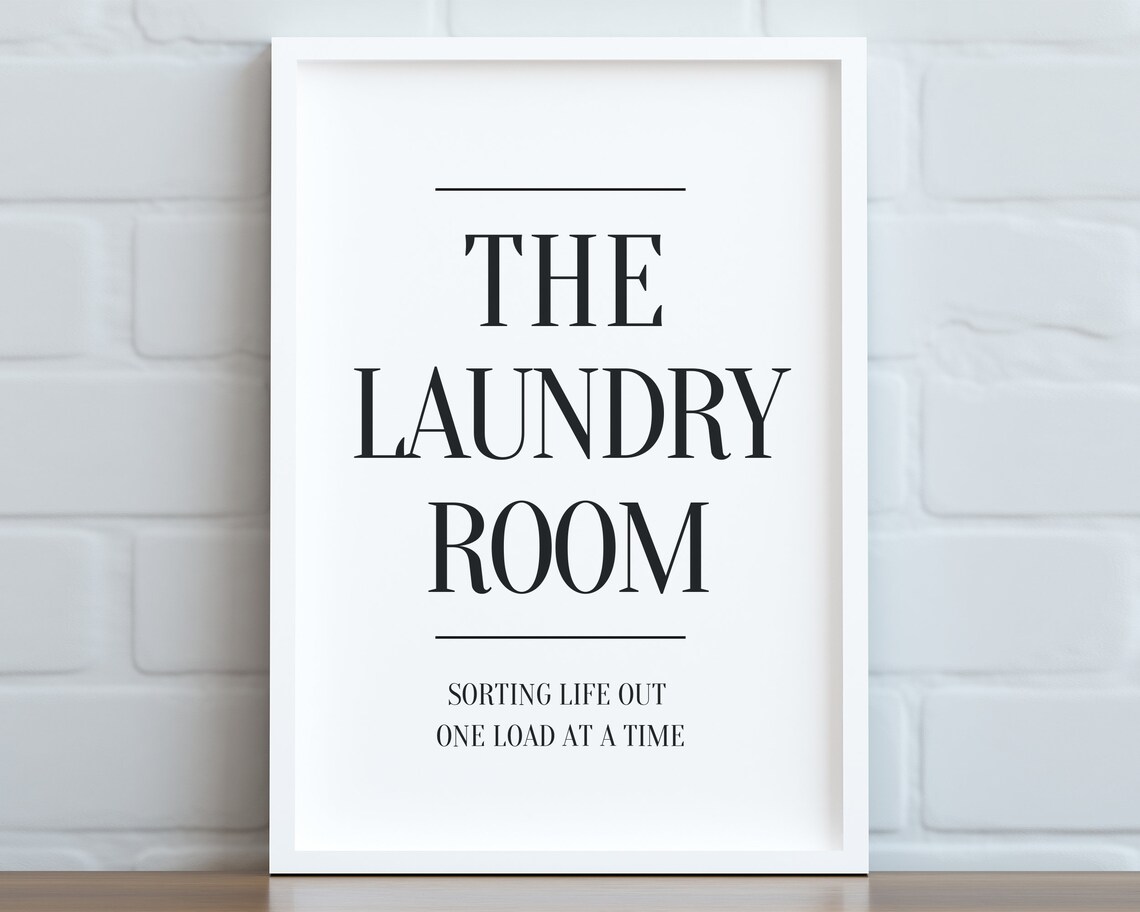 Laundry Room Utility Room Wall Art Print Sign
