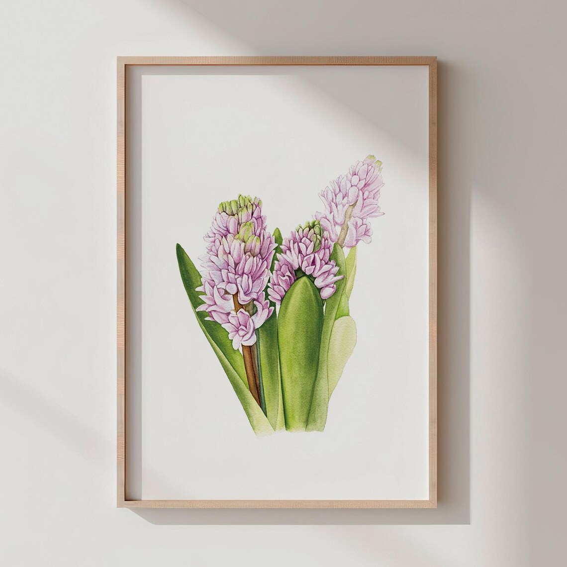 Hyacinth Watercolor Print Botanical Floral Wall Art