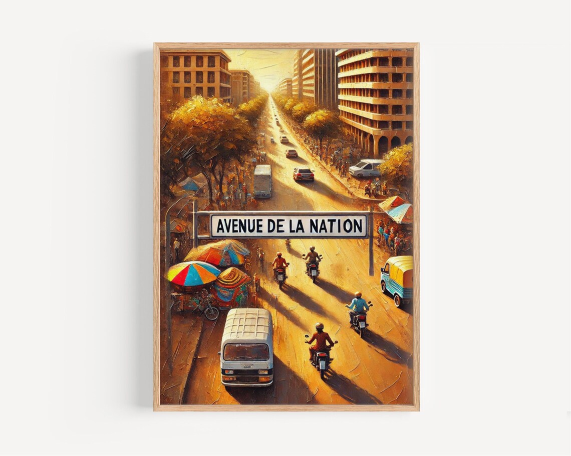 Avenue De La Nation Ouagadougou Burkina Faso Street Scene Poster