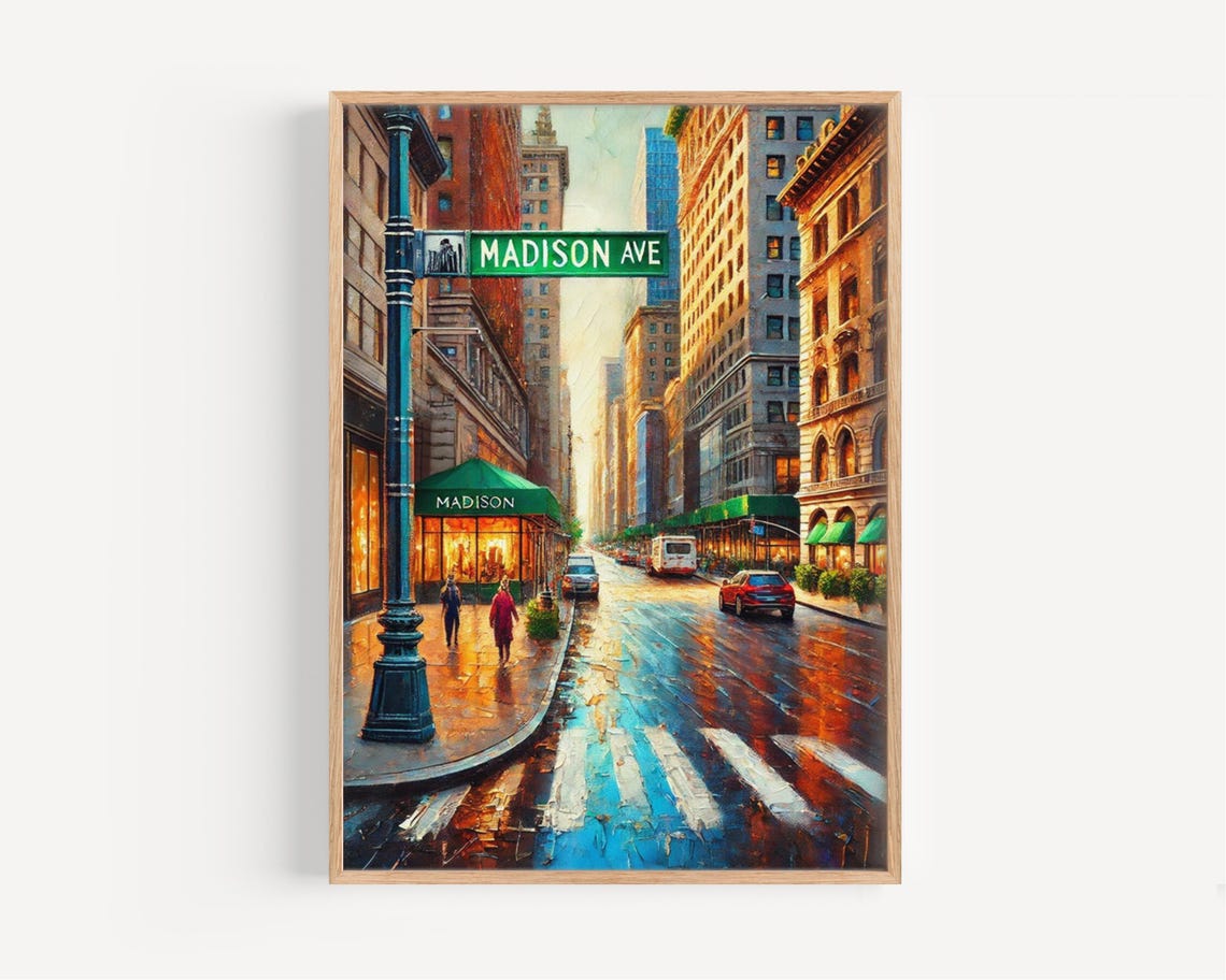 Madison Avenue Manhattan Travel Poster