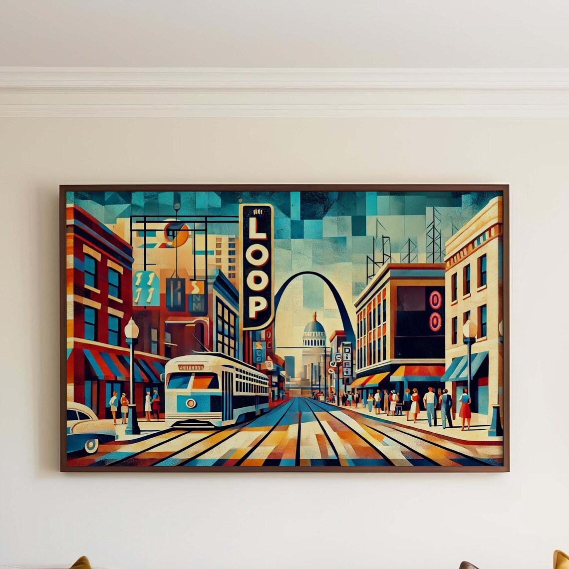 St Louis The Loop Missouri Travel Poster