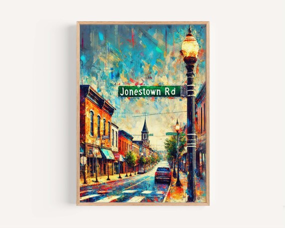 Jonestown Road Harrisburg Pennsylvania City Street Art Poster