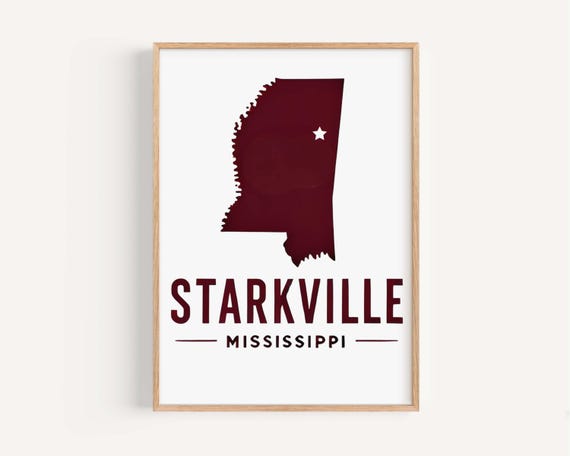 Starkville Mississippi Minimalist Travel Poster