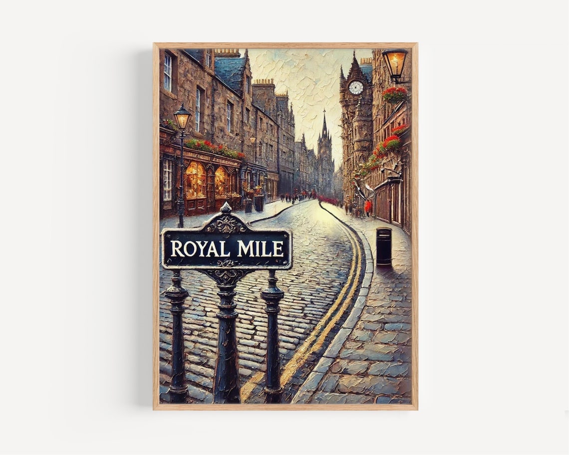 Royal Mile Edinburgh Scotland Travel Poster