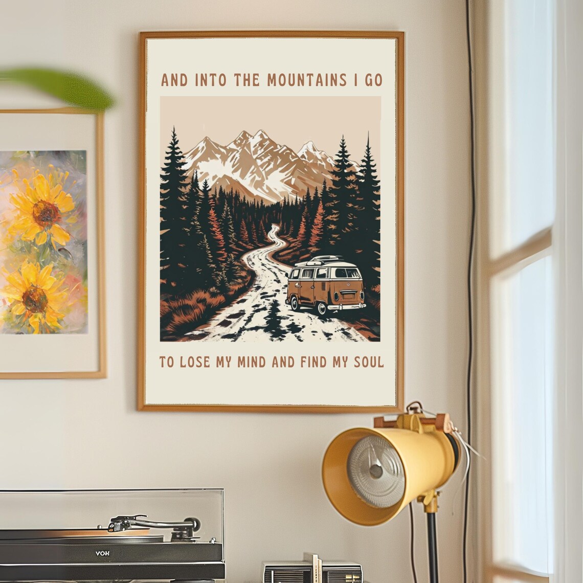 Into The Mountains Motivational Poster, Inspirational Quote