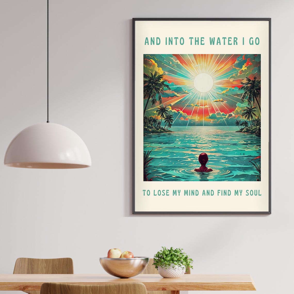 Wild Swimming Motivational Poster, Positive Quote - Image 4
