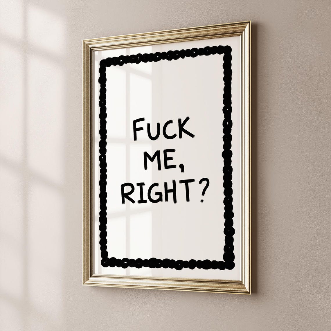Funny Sarcastic Quote Bold Black Typography Wall Decor Poster - Image 3