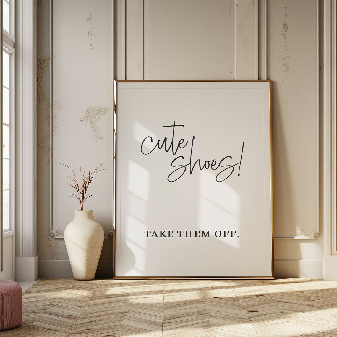 Remove Your Shoes Funny Entryway Poster Print - Image 2