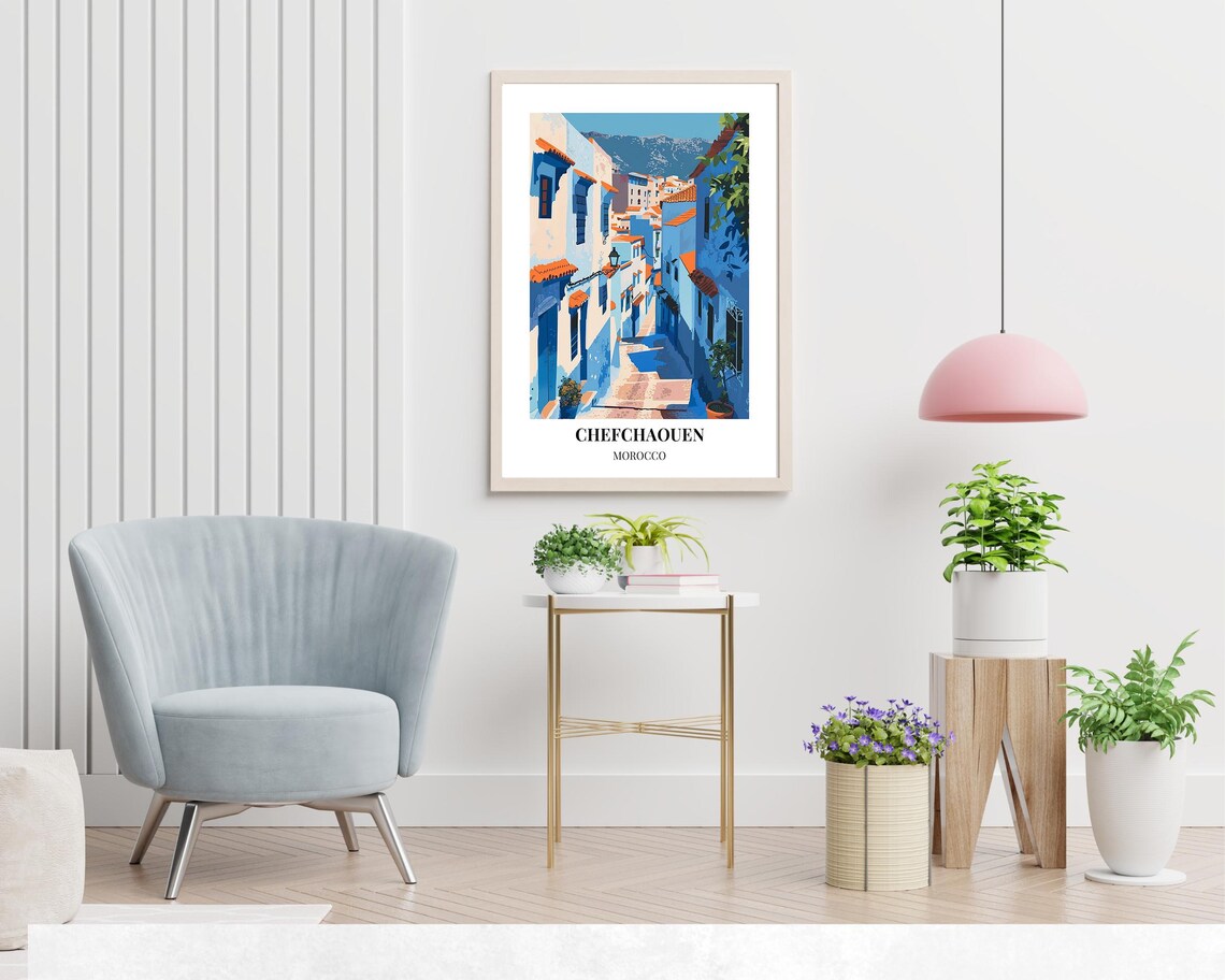 Chefchaouen Morocco Travel Wall Art Poster Print - Image 2