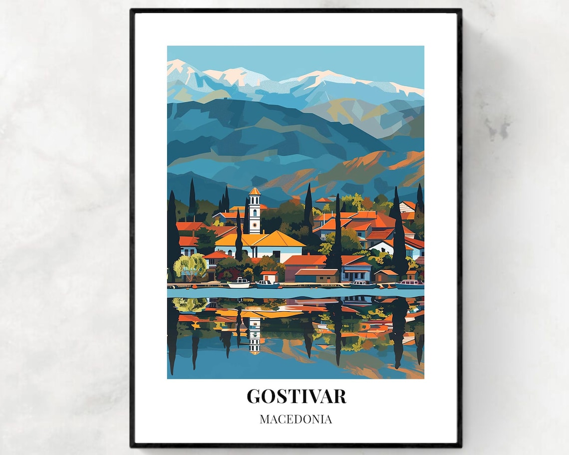 Gostivar Travel Print Wall Art Gostivar Macedonia City Print Gostivar Travel Gift Gostivar City Poster Travel Gift