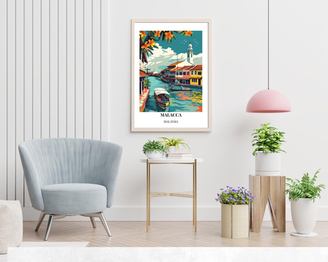 Malacca City Unesco World Heritage Site Travel Print Wall Art Malacca Malaysia City Print Malacca City Unesco World Heritage Site Poster - Image 2