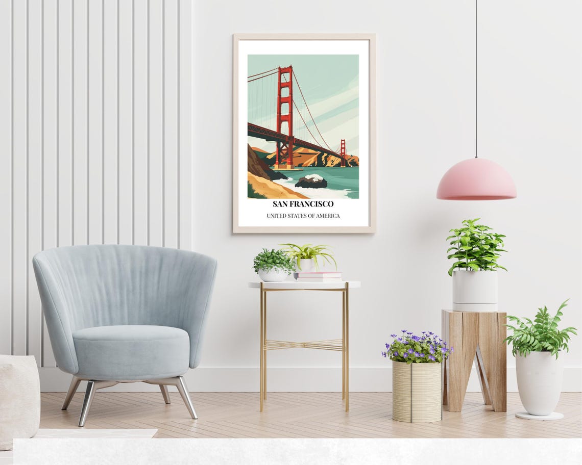 San Francisco Golden Gate Bridge Tower Close-Up Poster Caption - Image 2