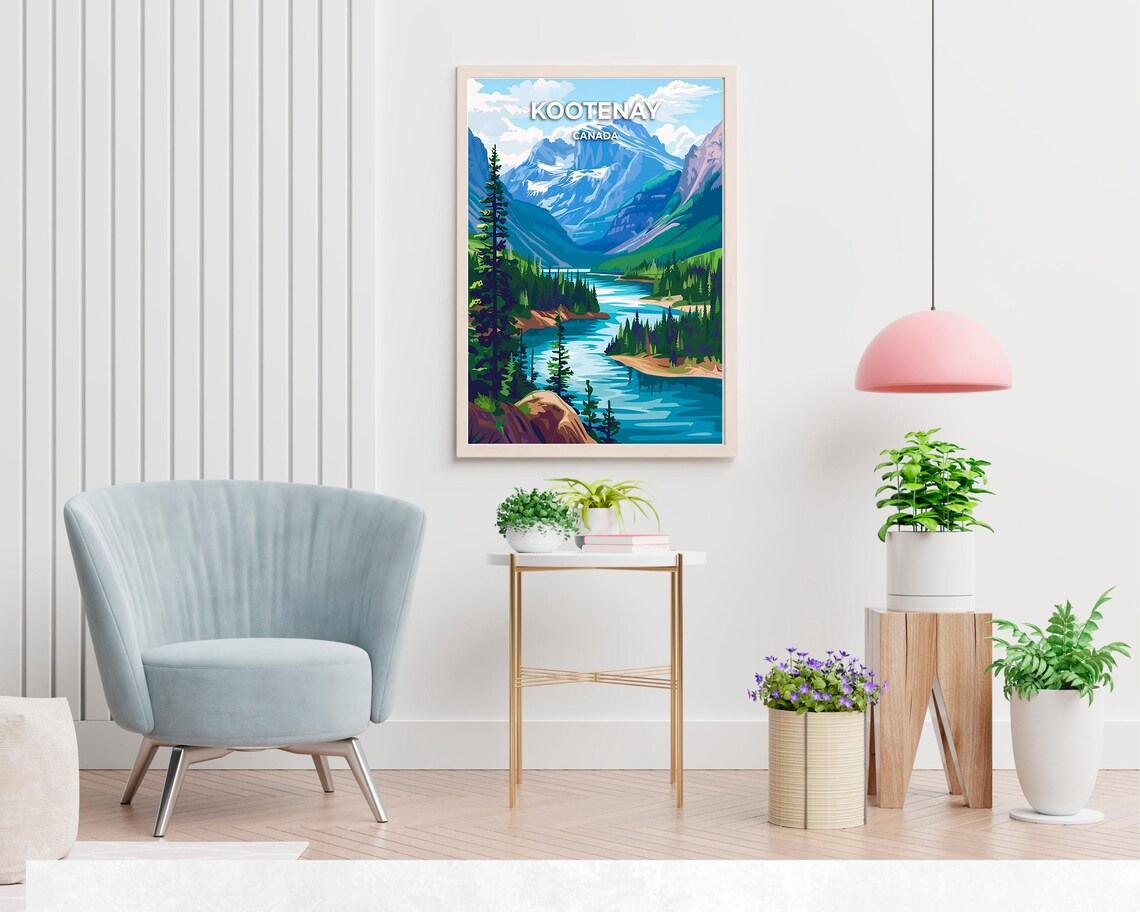 Kootenay National Park Canada Travel Print Wall Art Kootenay National Park Canada City Print Kootenay National Park Canada Travel Gift - Image 2