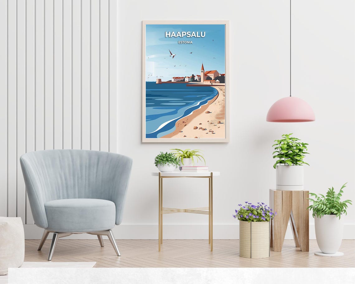 Haapsalu Travel Print Wall Art Haapsalu Estonia City Print Haapsalu Travel Gift Haapsalu City Poster Travel Gift - Image 2