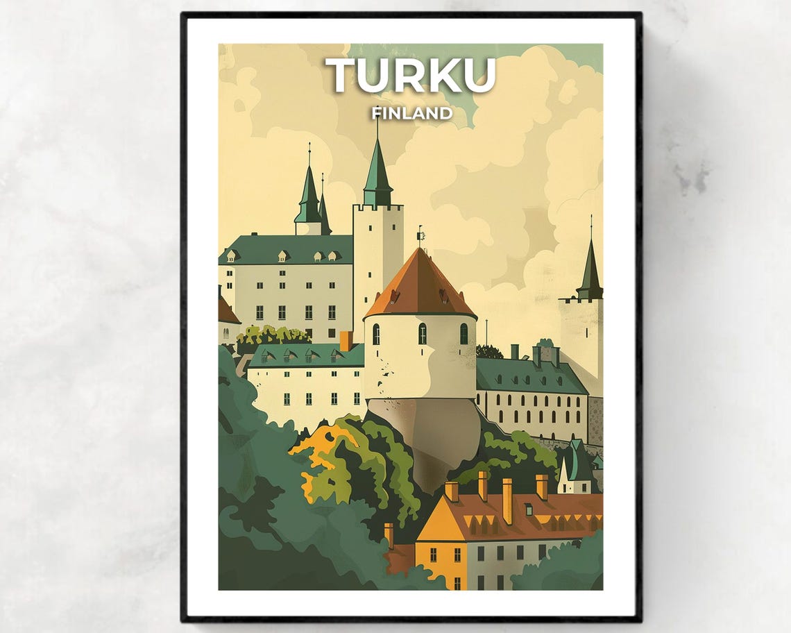Turku Castle Travel Print Wall Art Turku Finland City Print Turku Castle Travel Gift Turku Castle Poster Travel Gift