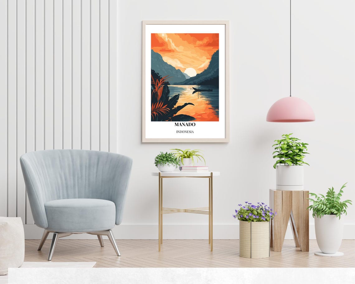 Bunaken National Park Travel Print Wall Art Manado Indonesia City Print Bunaken National Park Travel Gift Bunaken National Park Poster - Image 2