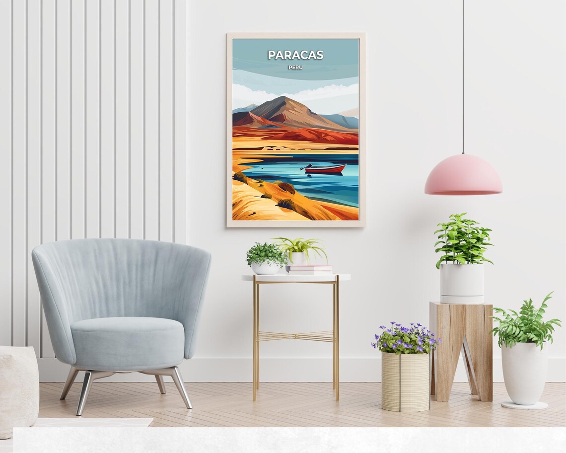 Paracas National Reserve Travel Print Wall Art Paracas Peru City Print Paracas National Reserve Travel Gift Wall Art - Image 2