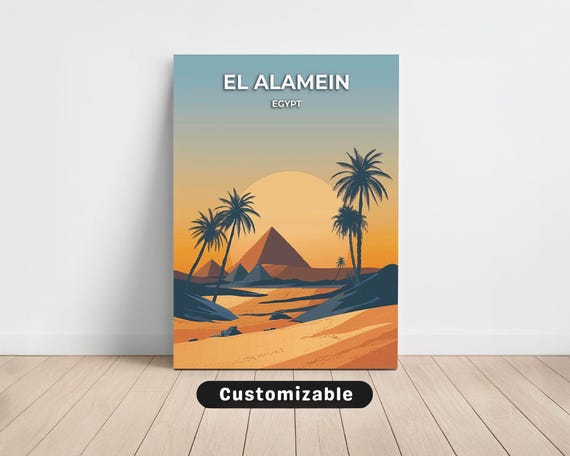 El Alamein Egypt Travel Canvas Poster Custom Wall Art